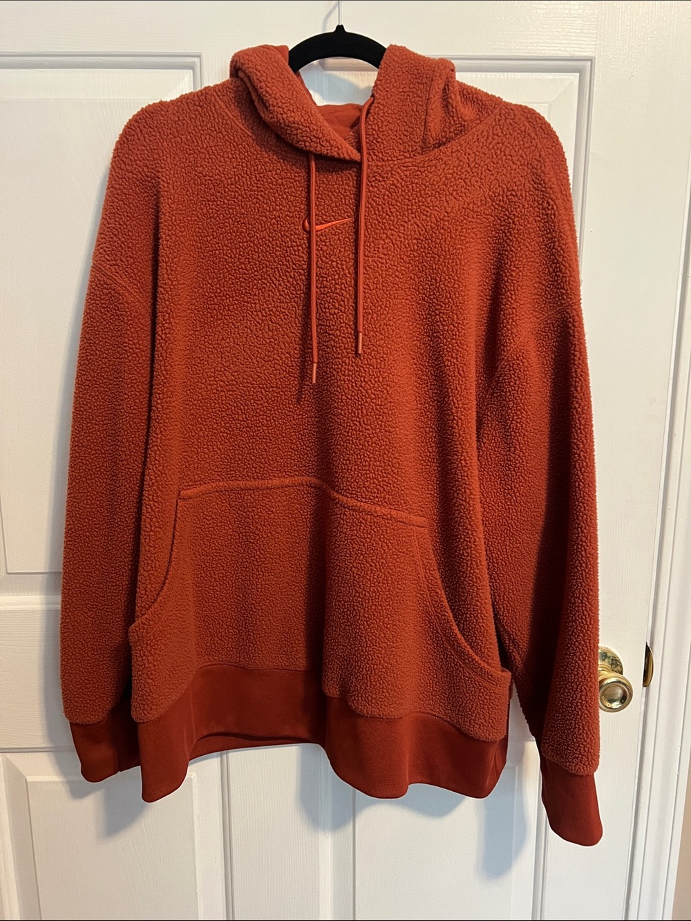 Nike Women’s Rust Orange Sherpa Hoodie
